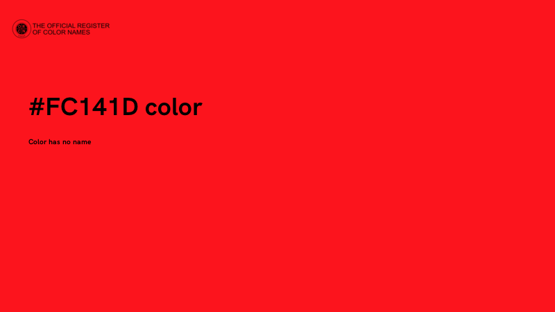 #FC141D color image