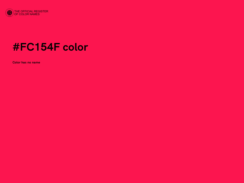 #FC154F color image