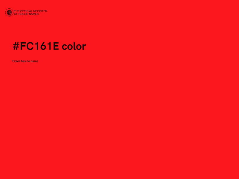 #FC161E color image