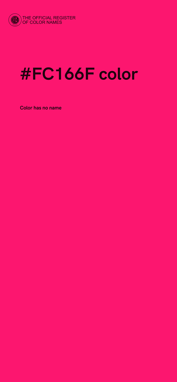 #FC166F color image