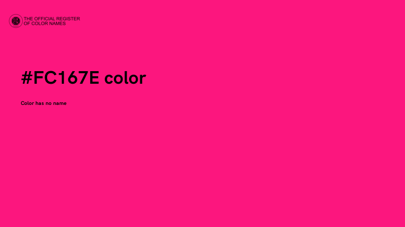 #FC167E color image