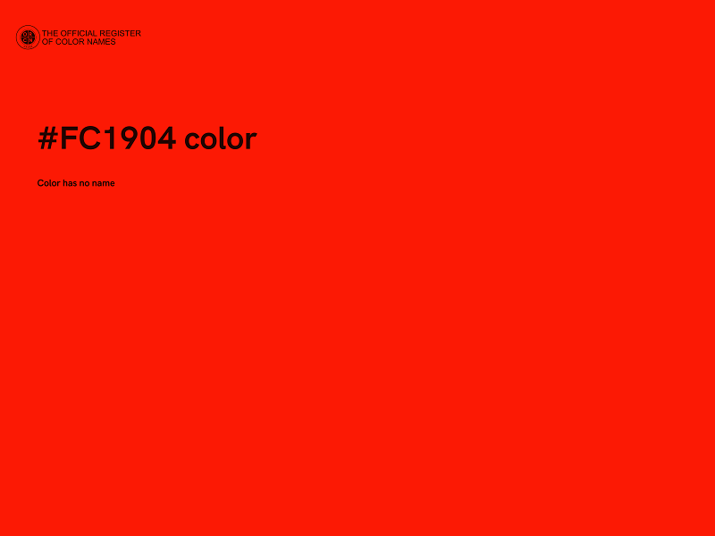 #FC1904 color image