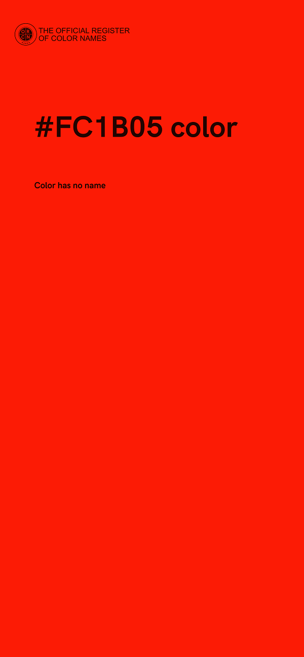 #FC1B05 color image