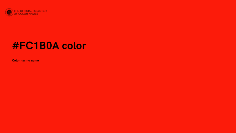 #FC1B0A color image