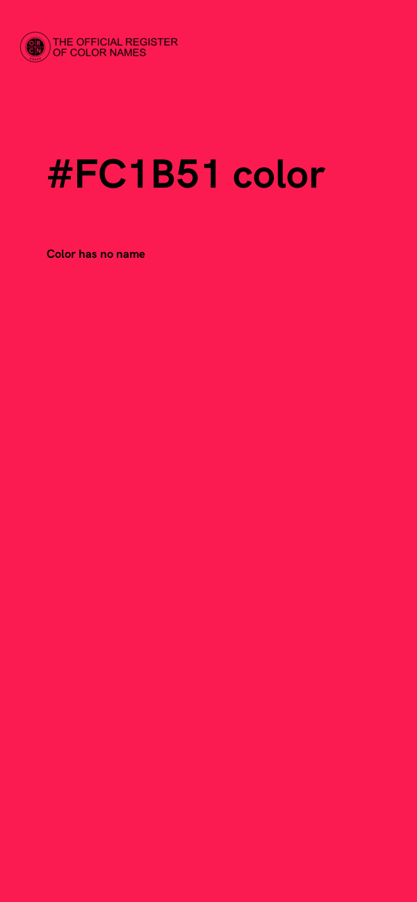 #FC1B51 color image