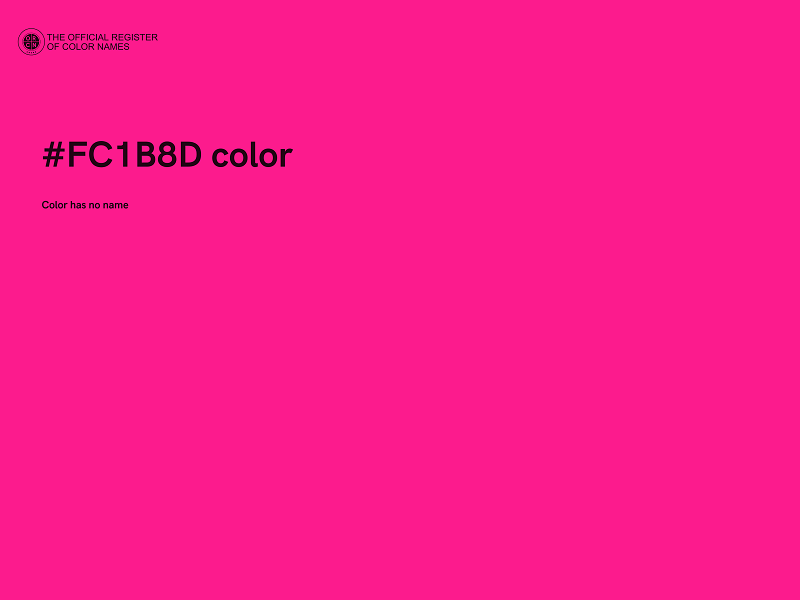 #FC1B8D color image