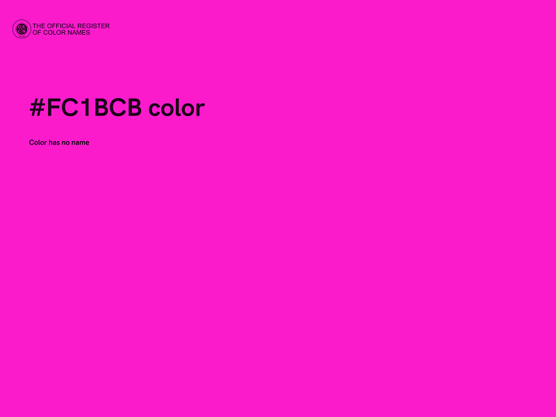 #FC1BCB color image