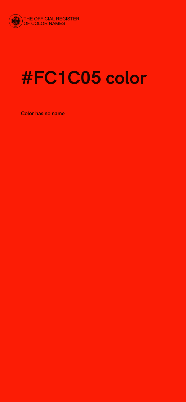 #FC1C05 color image