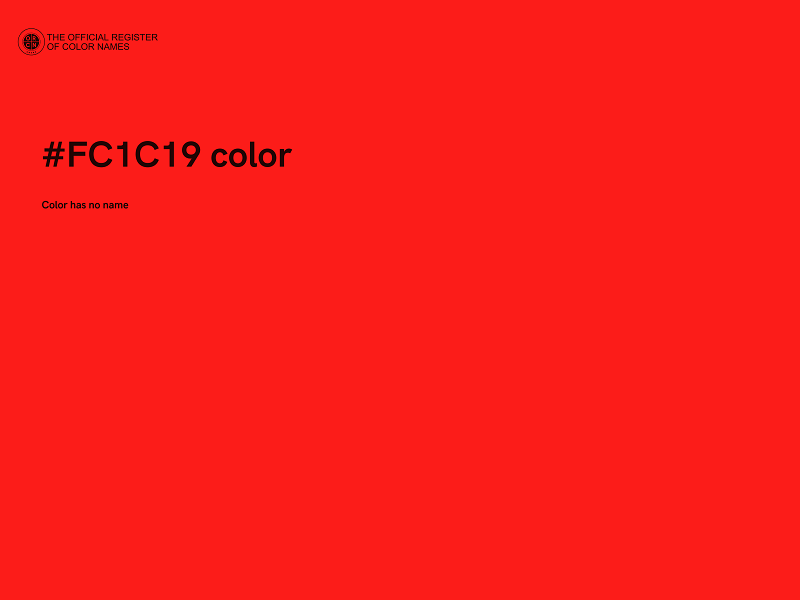 #FC1C19 color image