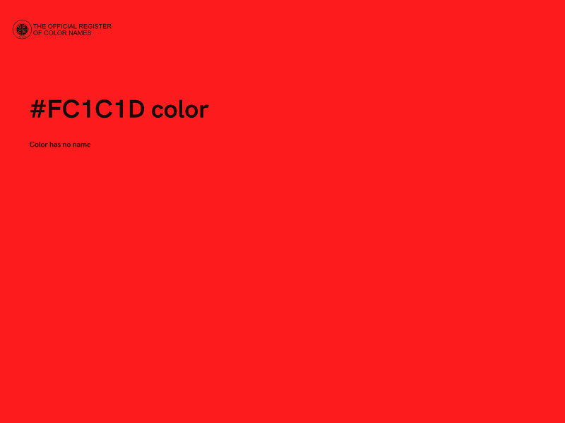 #FC1C1D color image