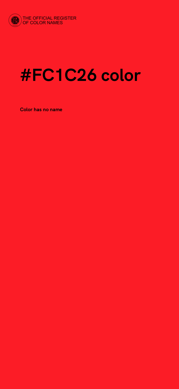 #FC1C26 color image