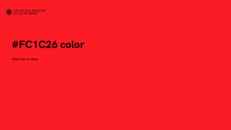 #FC1C26 color image