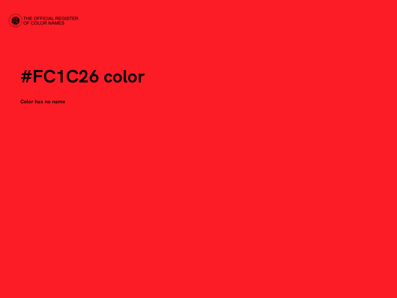#FC1C26 color image
