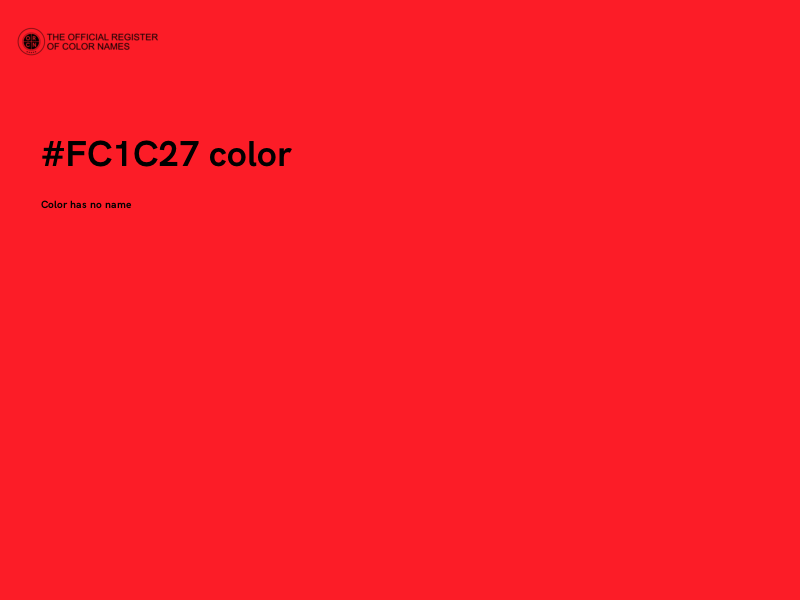 #FC1C27 color image