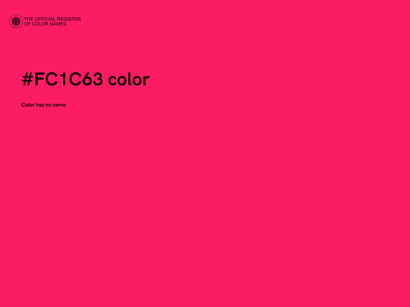 #FC1C63 color image