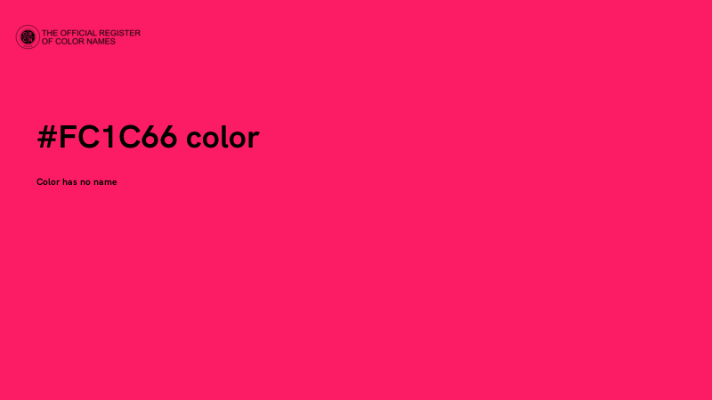 #FC1C66 color image