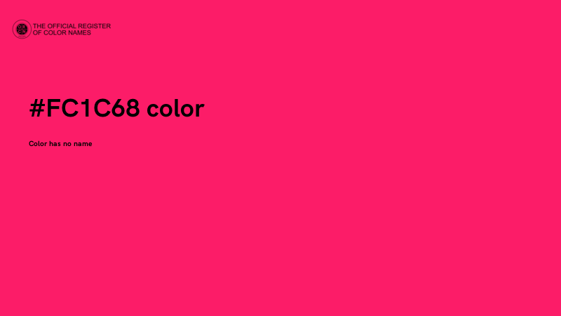 #FC1C68 color image
