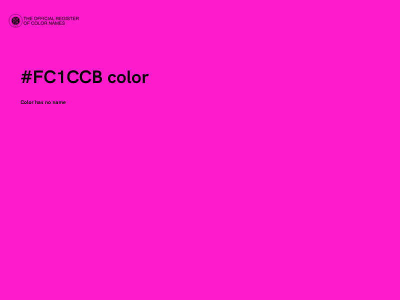#FC1CCB color image