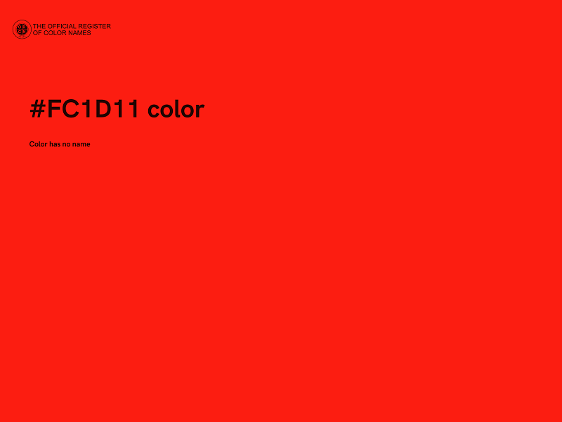 #FC1D11 color image