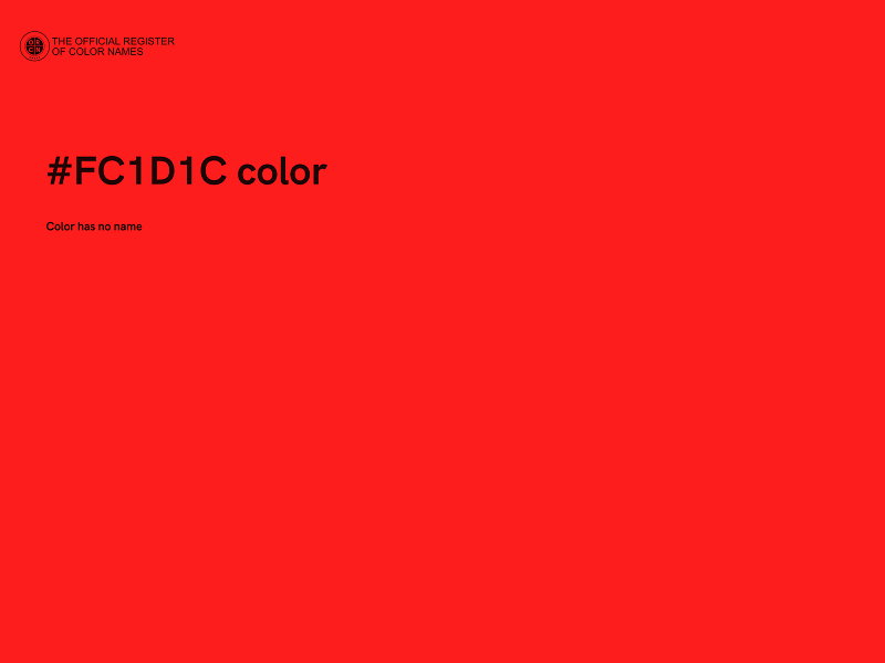 #FC1D1C color image
