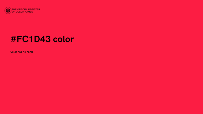 #FC1D43 color image