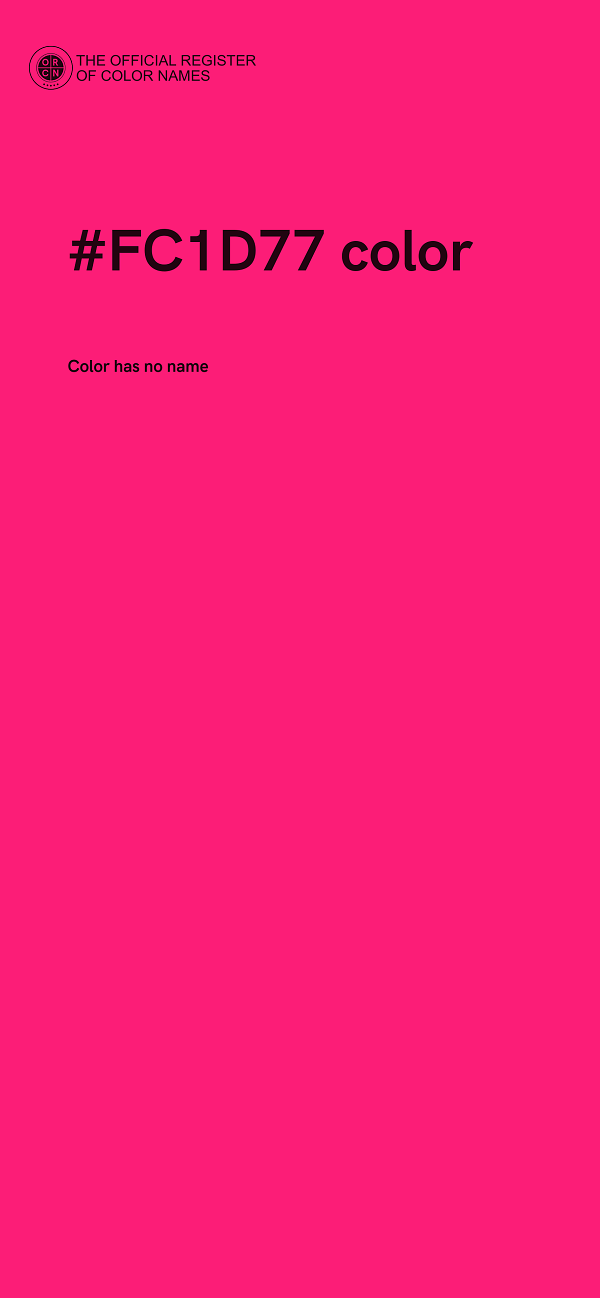 #FC1D77 color image