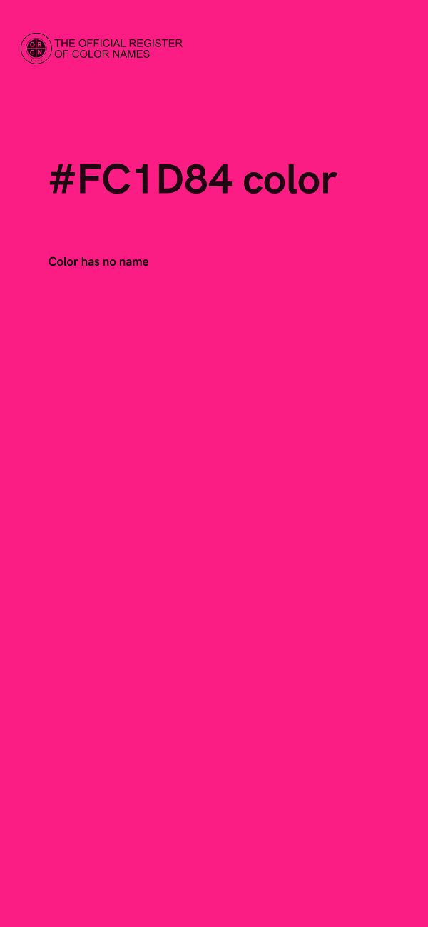 #FC1D84 color image