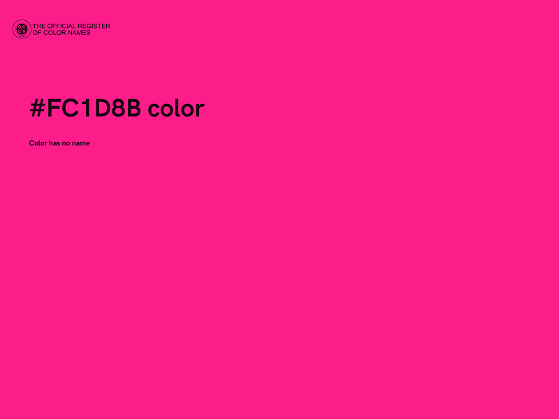 #FC1D8B color image