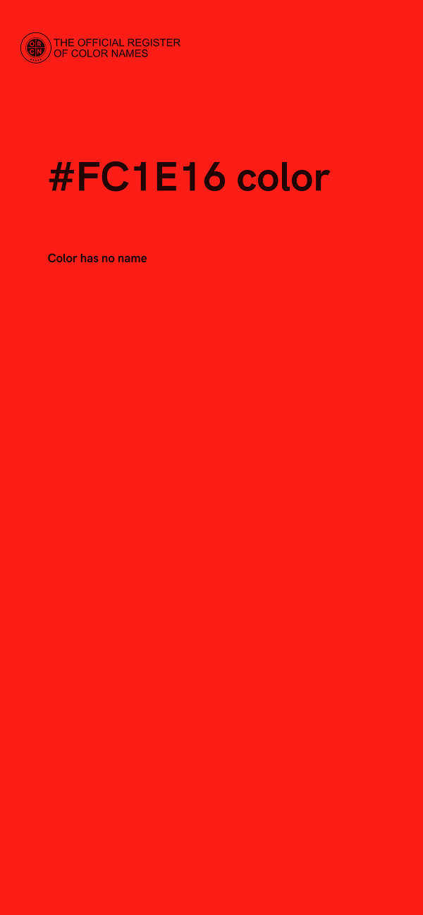 #FC1E16 color image