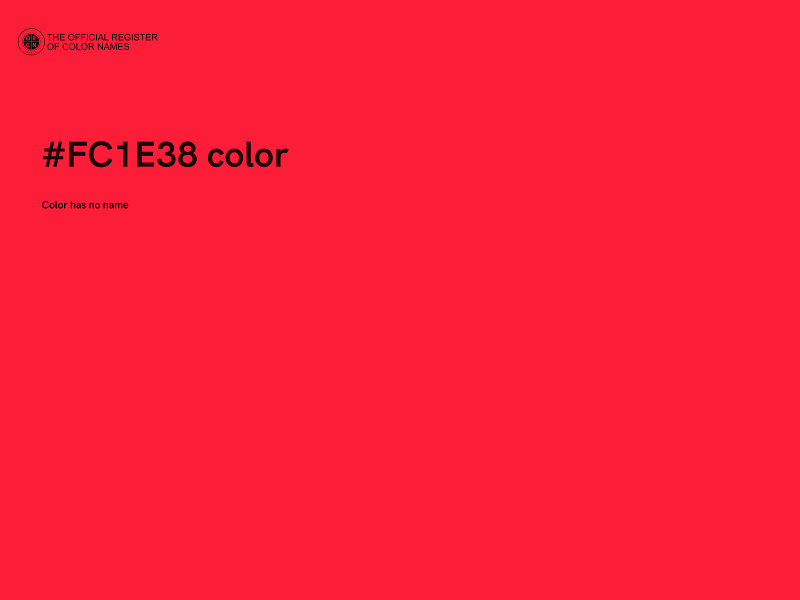 #FC1E38 color image