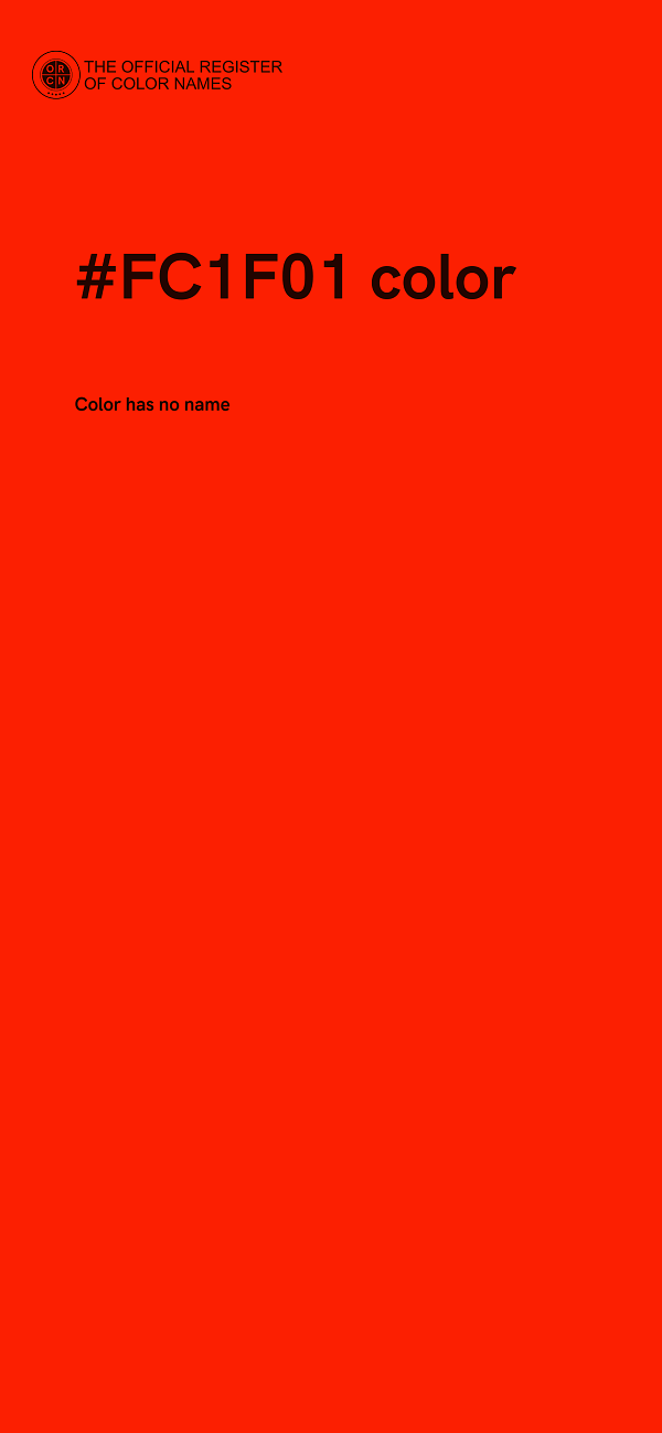 #FC1F01 color image