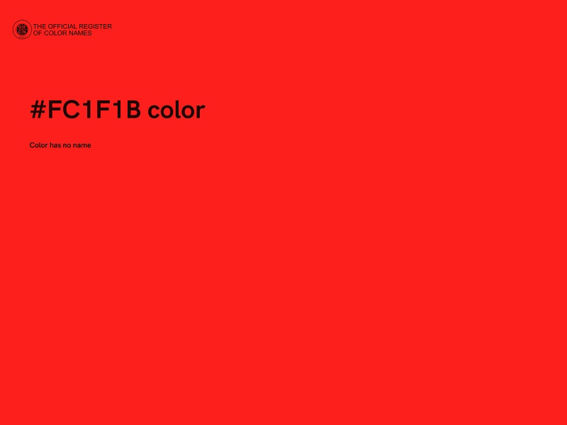 #FC1F1B color image
