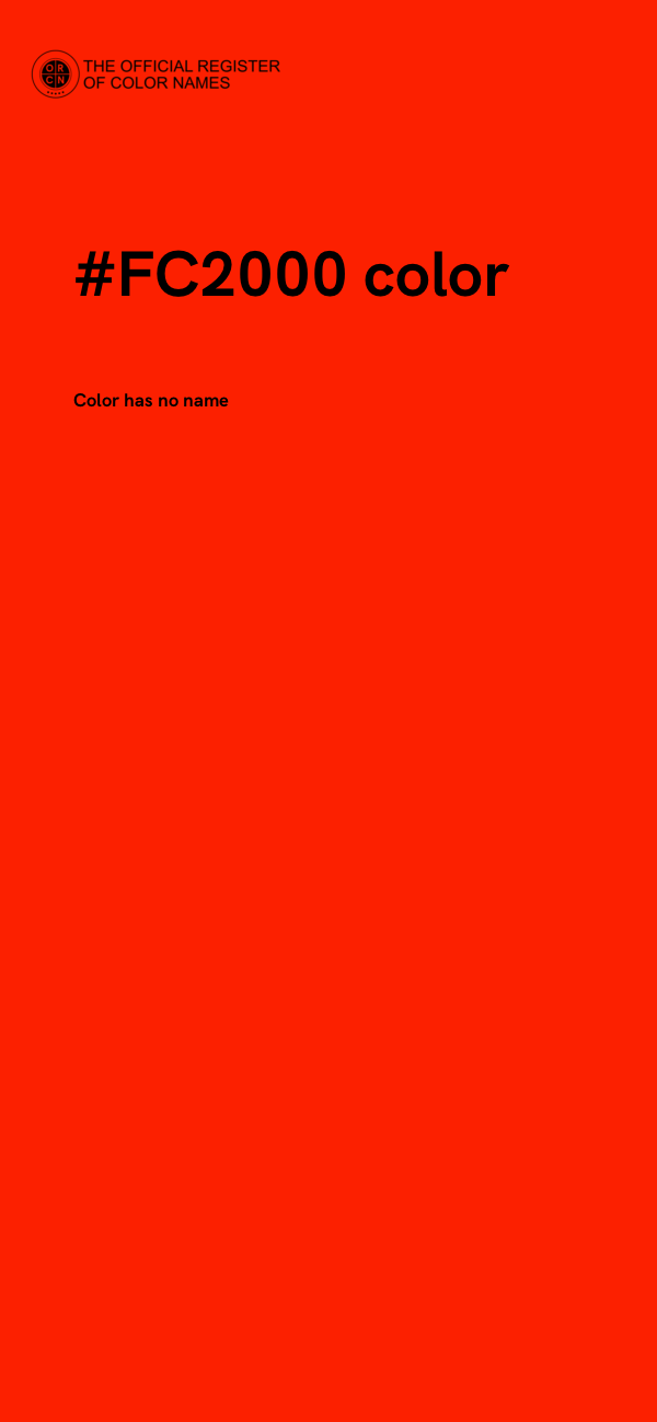 #FC2000 color image