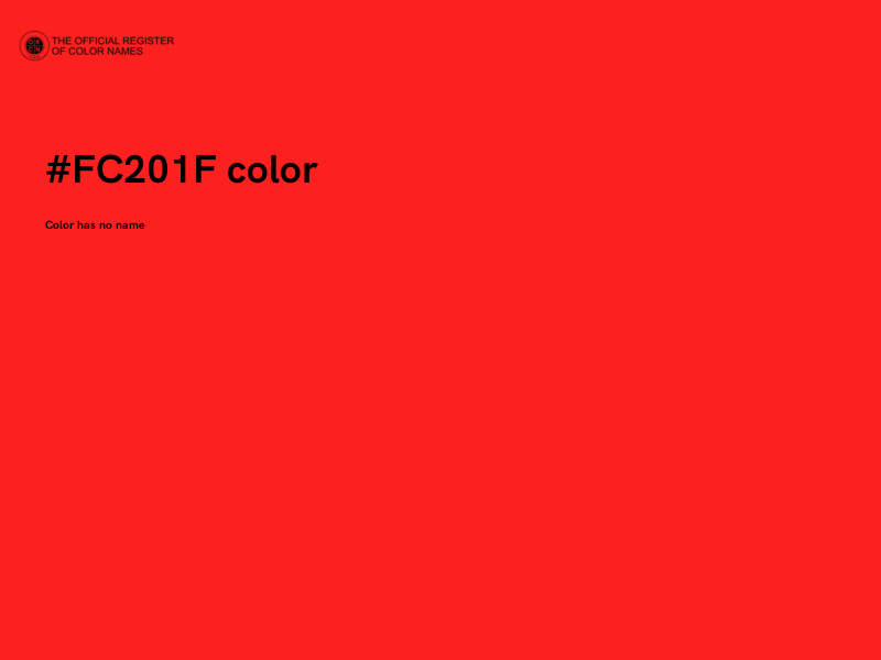 #FC201F color image