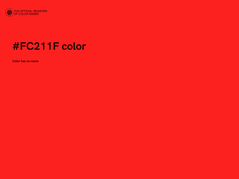 #FC211F color image