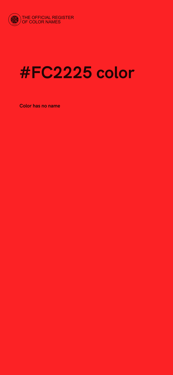 #FC2225 color image