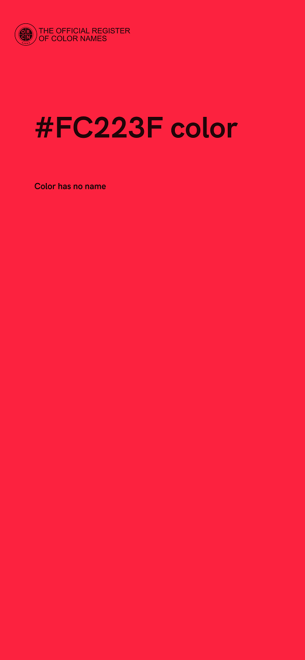 #FC223F color image