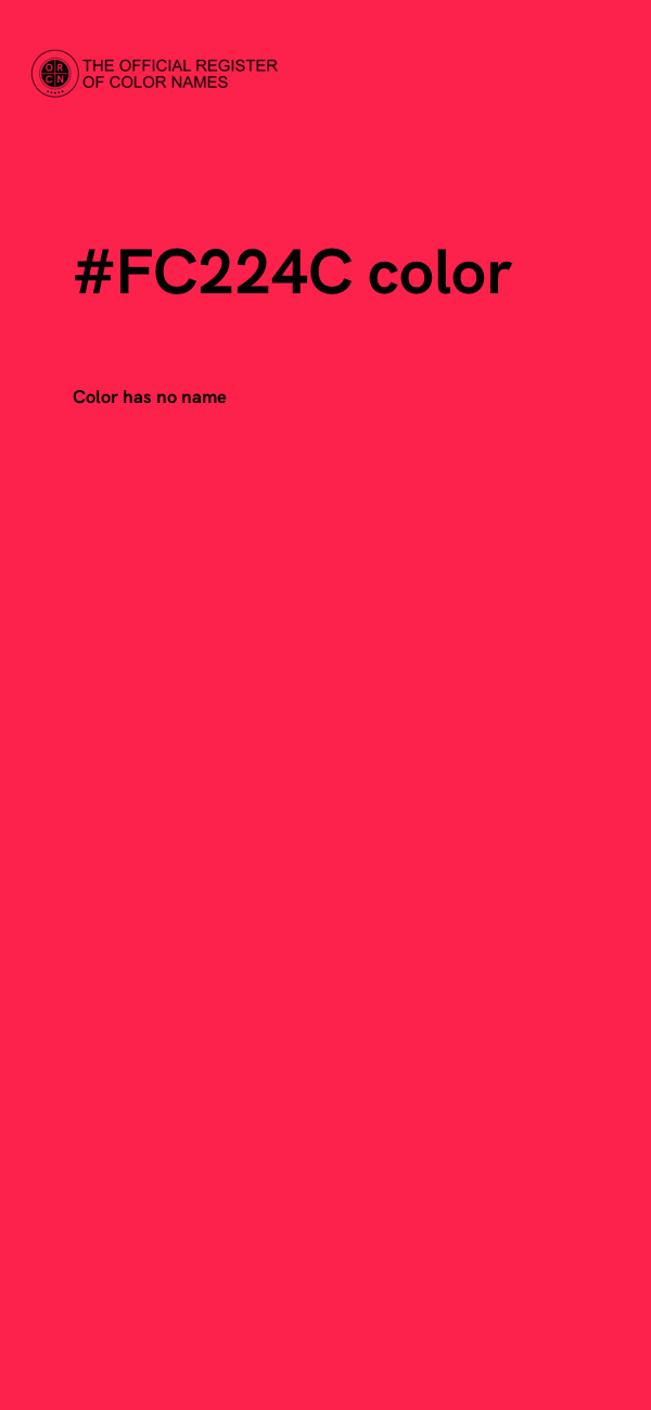 #FC224C color image