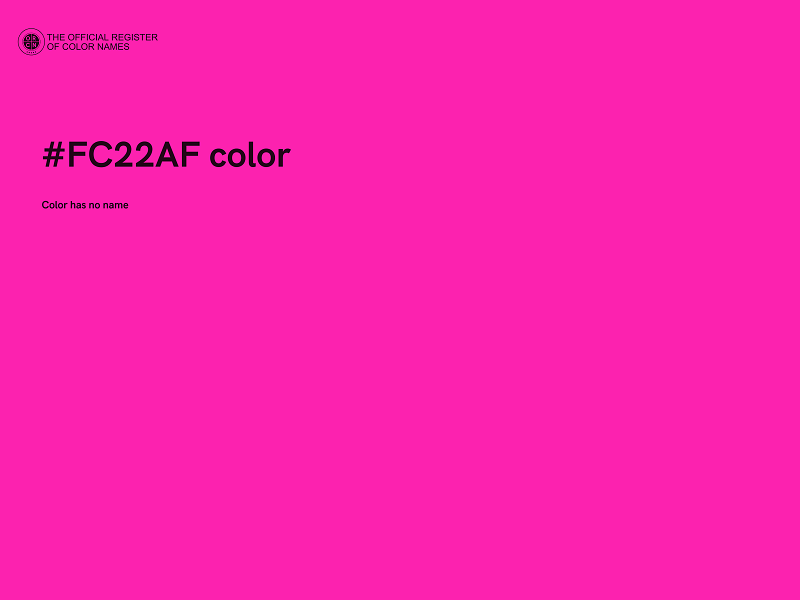 #FC22AF color image