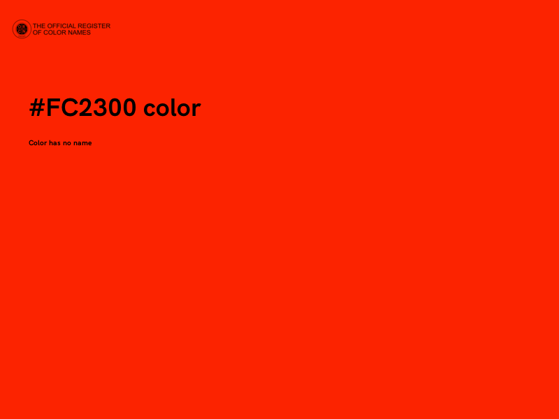 #FC2300 color image