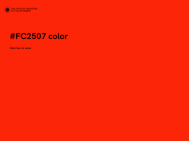 #FC2507 color image