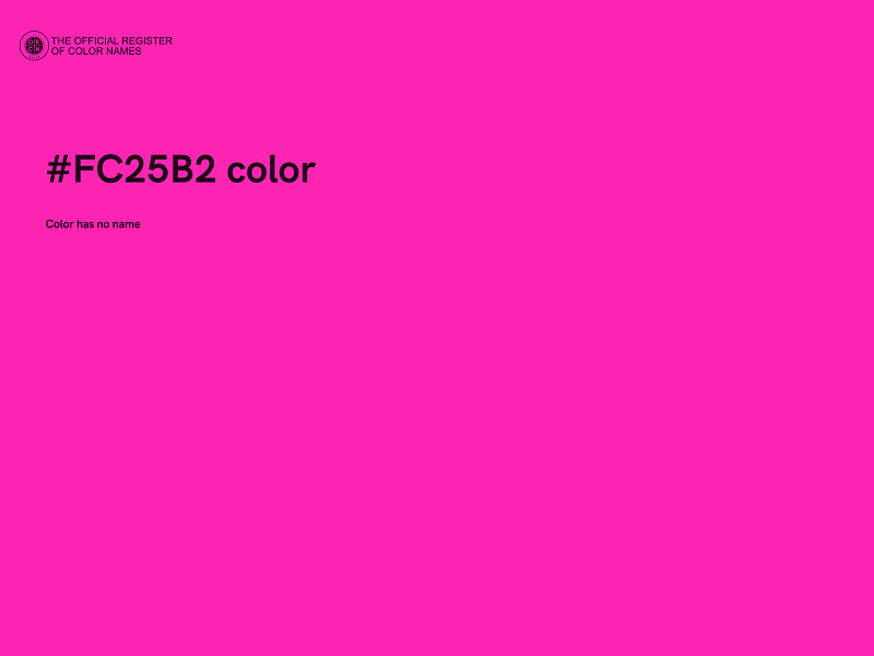 #FC25B2 color image