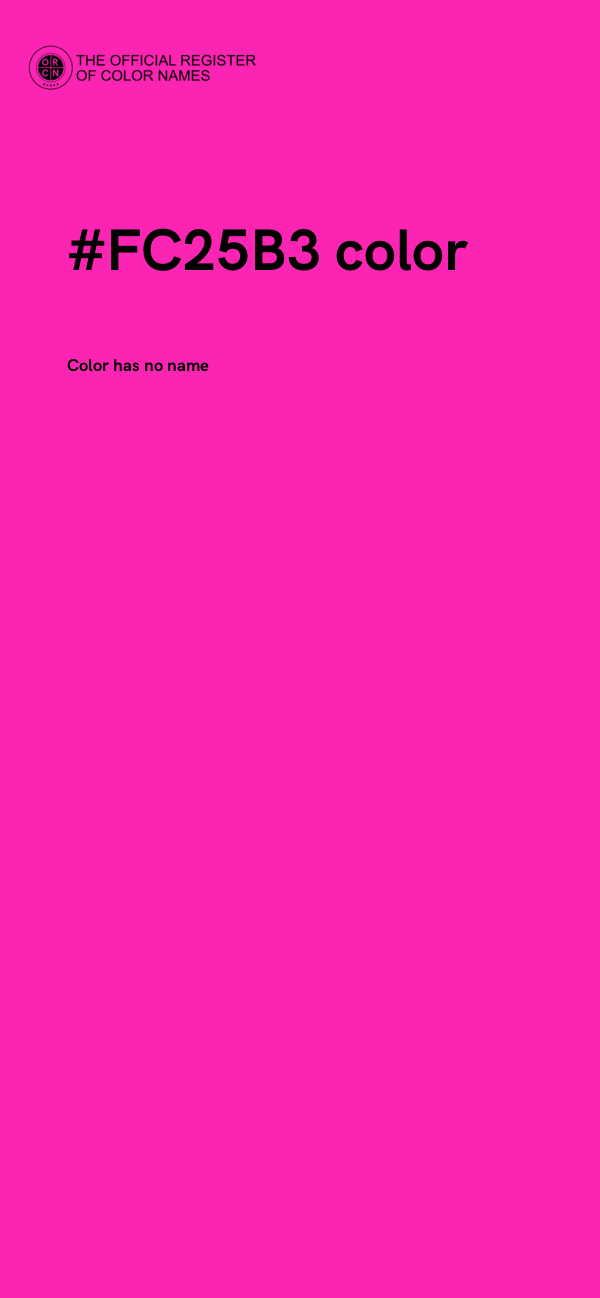 #FC25B3 color image