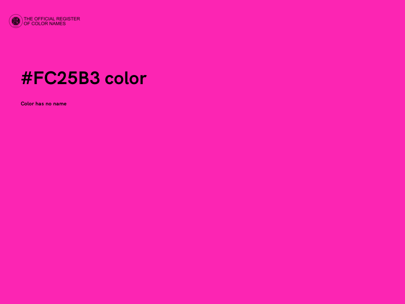 #FC25B3 color image