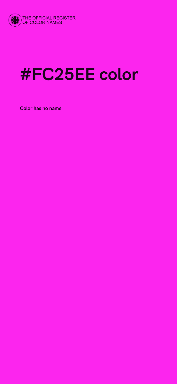 #FC25EE color image