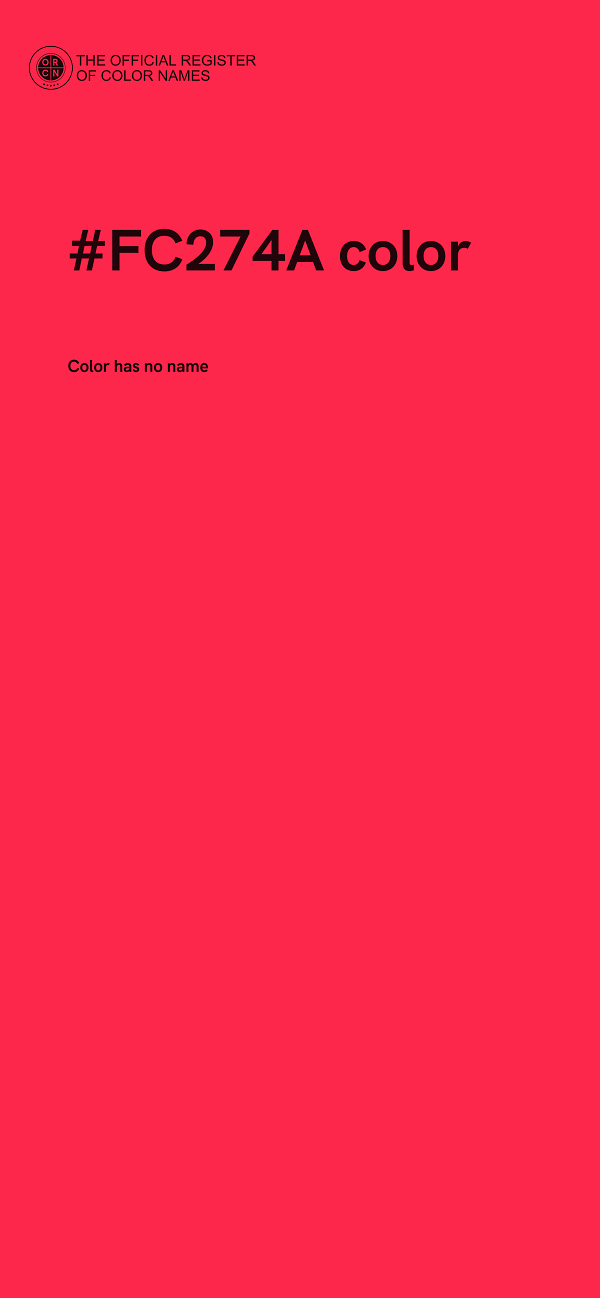 #FC274A color image