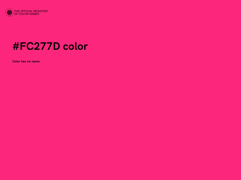 #FC277D color image