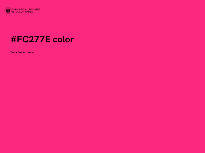 #FC277E color image