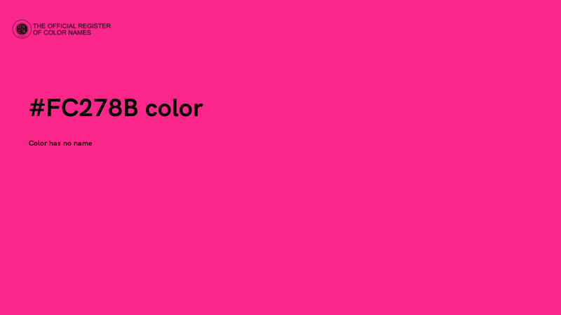 #FC278B color image