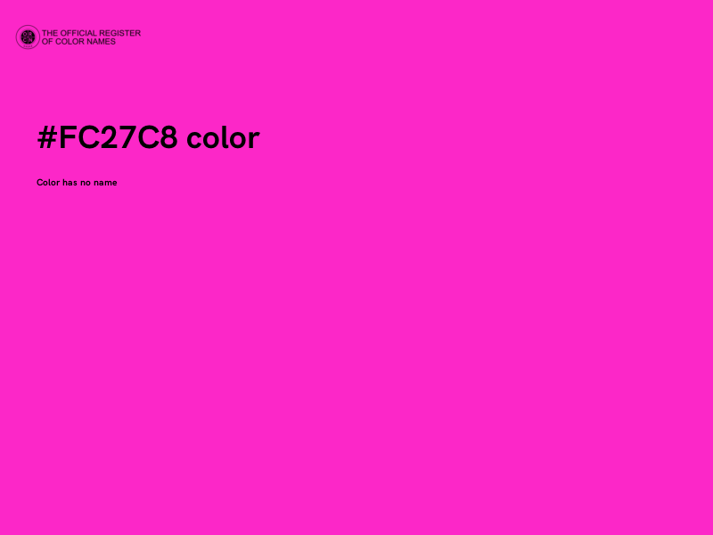 #FC27C8 color image